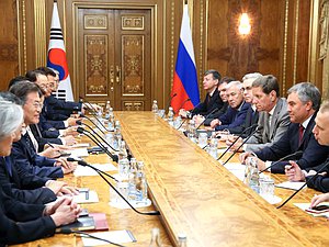 Meeting of Chairman of the State Duma Viacheslav Volodin with President of the Republic of Korea Moon Jae-in