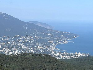 Крым Ай-Петри вид панорама Ялта море природа