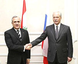 Состоялась встреча Председателя Государственной Думы Бориса Грызлова с Президентом Ливанской Республики Мишелем Слейманом
