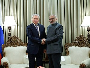 Meeting of Chairman of the State Duma Vyacheslav Volodin and Governor of Maharashtra Chandrapuram Ponnusamy Radhakrishnan