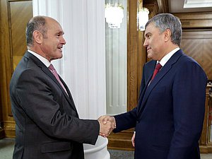 Председатель Государственной Думы Вячеслав Володин и Президент Национального совета Австрийской Республики Вольфганг Соботка