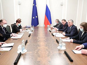 Meeting of Chairman of the State Duma Viacheslav Volodin and PACE President Rik Daems
