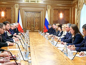 Meeting of Chairman of the State Duma Viacheslav Volodin and Speaker of the Chamber of Deputies of the Parliament of the Czech Republic Radek Vondráček