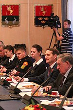 4 мая Председатель Государственной Думы Сергей Нарышкин выступил на встрече с ветеранами, посвященной обсуждению вопросов сохранения национальной памяти России