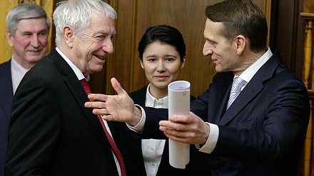 Встреча Председателя Государственной Думы Федерального Собрания Российской Федерации с заместителем председателя фракции Левой партии, заместителем председателя германско-российской парламентской группы Бундестага Федеративной Республики Германии Вольфгангом Герке.