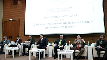 Парламентские слушания на тему «Законодательные аспекты развития малых форм хозяйствования»