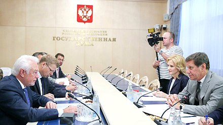 Meeting of First Deputy Chairman of the State Duma Aleksandr Zhukov with Vice President of the Bundestag Wolfgang Kubicki