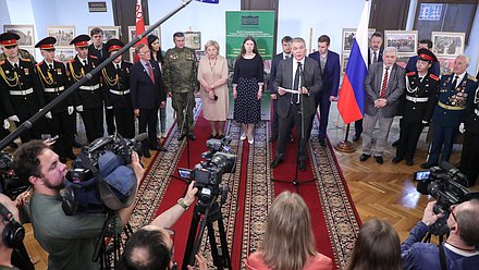 Открытие выставки, посвященной 15-летнему юбилею сотрудничества поисковиков России и Белоруссии