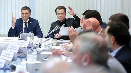 Председатель Комитета по экологии, природным ресурсам и охране окружающей среды Дмитрий Кобылкин и Первый заместитель Председателя Комитета Владимир Бурматов