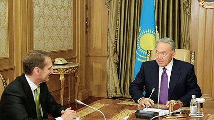 Встреча с Президентом Республики Казахстан Нурсултаном Назарбаевым.