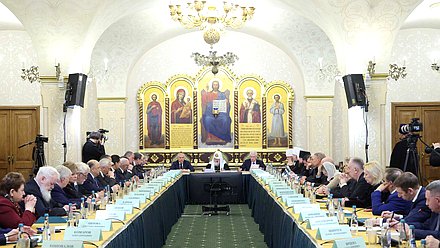 Председатель Государственной Думы Вячеслав Володин принял участие в 34-м совместном заседании Наблюдательного, Попечительского и Общественного советов по изданию Православной энциклопедии