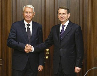   Встреча Сергея Нарышкина с Генеральным секретарём Совета Европы Турбьорном Ягландом.