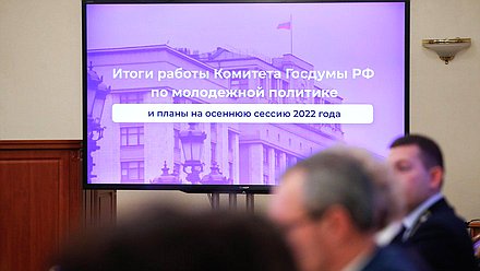 Заседание экспертного совета Комитета по молодежной политике