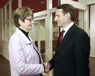 Рабочий визит Председателя Государственной Думы Федерального Собрания Российской Федерации С.Е. Нарышкина во Французскую Республику. Встреча с А.Брассёр.