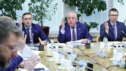 Председатель Комитета по развитию Дальнего Востока и Арктики Николай Харитонов и Первые заместители Председателя Комитета Вячеслав Логинов и Сергей Каргинов