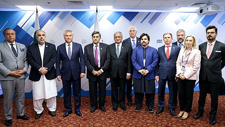 Meeting of Chairman of the State Duma Viacheslav Volodin and Chairman of the National Assembly of the Islamic Republic of Pakistan Asad Qaiser