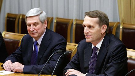 Встреча Председателя Государственной Думы Сергея Нарышкина с Вице-президентом Кубинского института дружбы народов, Героем Республики Куба Фернандо Гонсалесом Льортом.