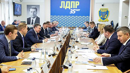 Встреча заместителя Председателя Правительства РФ Татьяны Голиковой и Министра труда и социальной защиты РФ Антона Котякова с членами фракции ЛДПР