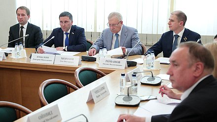 Министр природных ресурсов и экологии Александр Козлов, Председатель Комитета по экологии, природным ресурсам и охране окружающей среды Дмитрий Кобылкин, Председатель Комитета по контролю Олег Морозов и Первый заместитель Председателя Комитета по контролю Михаил Романов