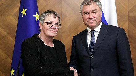 Chairman of the State Duma Viacheslav Volodin and PACE President Liliane Maury Pasquier