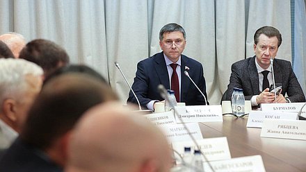 Председатель Комитета по экологии, природным ресурсам и охране окружающей среды Дмитрий Кобылкин и Первый заместитель Председателя Комитета Владимир Бурматов