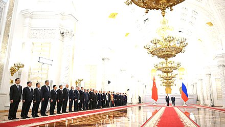 Церемония официальной встречи Председателя Китайской Народной Республики Си Цзиньпина Президентом Российской Федерации. Фото: kremlin.ru