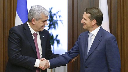   Встреча Сергея Нарышкина с Хулианом Домингесом, Председателем Палаты депутатов Национального Конгресса Аргентинской Республики.