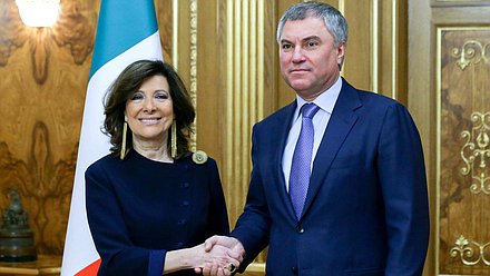 Chairman of the State Duma Viacheslav Volodin and President of the Senate of Italy Maria Elisabetta Alberti Casellati