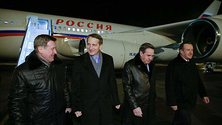 Рабочая поездка Председателя Государственной Думы Сергея Нарышкина в Сибирский федеральный округ. Прилёт в Новосибирск.