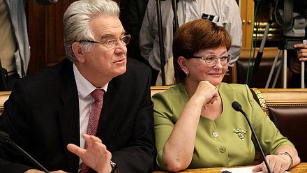 Заседание Президиума Совета Законодателей.
Владимир Варнавский, Оксана Козловская