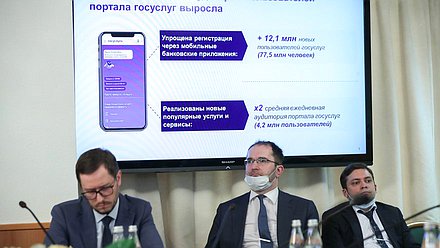Заседание Комитета по информационной политике, информационным технологиям и связи с участием Министра цифрового развития, связи и массовых коммуникаций РФ Максута Шадаева