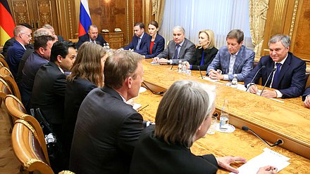 Meeting of Chairman of the State Duma Viacheslav Volodin with Vice President of the Bundestag Thomas Oppermann