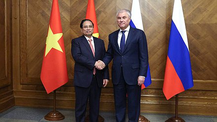 Meeting of Chairman of the State Duma Vyacheslav Volodin and Prime Minister of the Socialist Republic of Vietnam Phạm Minh Chính