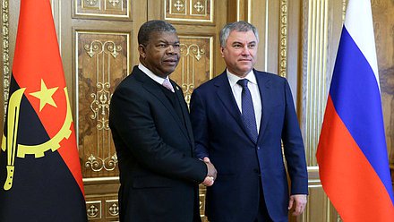 President of Angola João Lourenço and Chairman of the State Duma Viacheslav Volodin