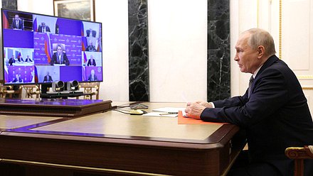 Совещание Президента РФ с постоянными членами Совета безопасности. Фото: kremlin.ru