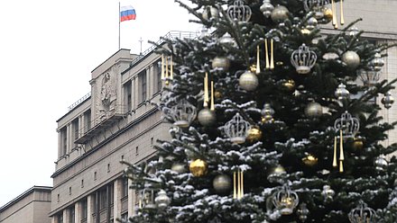 здание Дума новогодняя