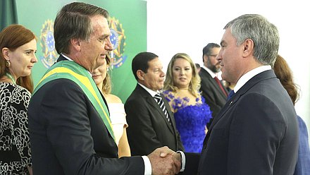 Participación de la delegación rusa en la ceremonia de inauguración del presidente brasileño Jair Bolsonaro