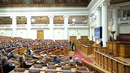 Выступление Президента РФ Владимира Путина перед участниками заседания Совета законодателей при Федеральном Собрании РФ