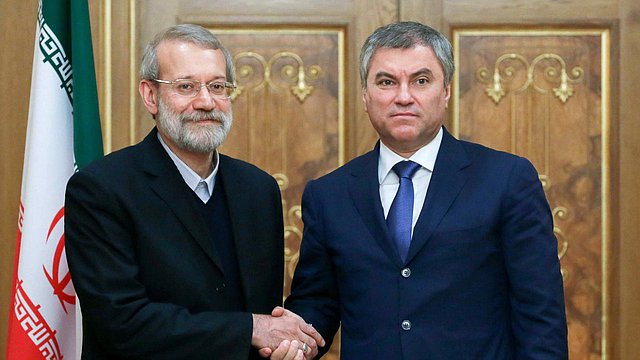 Встреча Председателя Государственной Думы Вячеслава Володина с Председателем Собрания исламского совета Исламской Республики Иран Али Лариджани