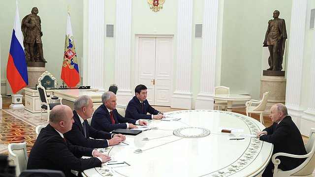 Встреча Президента РФ Владимира Путина с председателями парламентов государств – членов ОДКБ