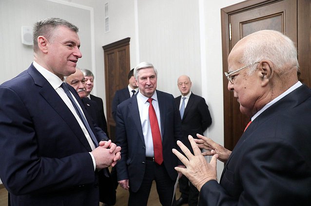 Leader of LDPR faction Leonid Slutsky and Deputy Prime Minister of the Republic of Cuba, Minister of Foreign Trade and Foreign Investment Ricardo Cabrisas Ruiz