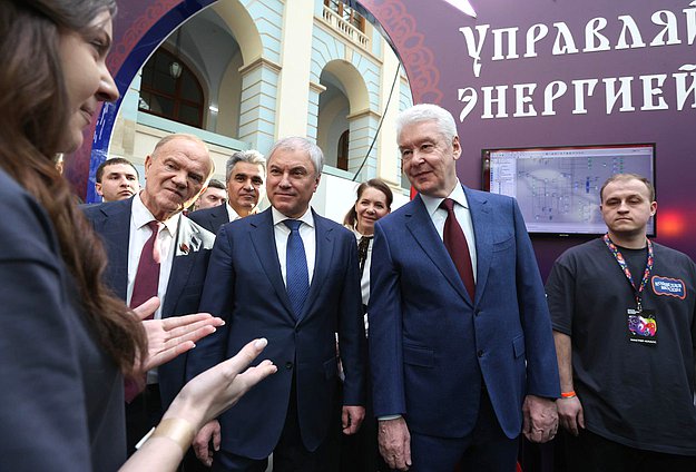 Председатель Государственной Думы Вячеслав Володин и мэр Москвы Сергей Собянин