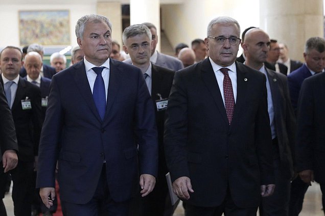 Chairman of the State Duma Vyacheslav Volodin and Speaker of the National People’s Assembly of the People's Democratic Republic of Algeria Brahim Boughali
