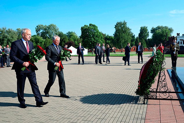 Председатель Палаты представителей Национального собрания Республики Беларусь Игорь Сергеенко и Председатель Государственной Думы Вячеслав Володин