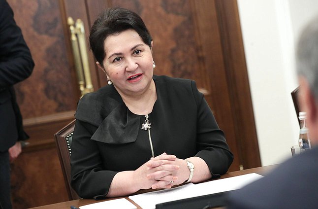 Председатель Сената Олий Мажлиса (верхняя палата) Республики Узбекистан Танзила Нарбаева