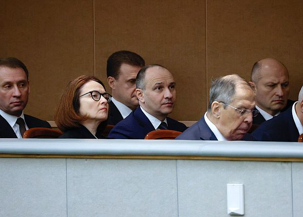 Председатель Банка России Эльвира Набиуллина и Председатель Счетной палаты РФ Борис Ковальчук