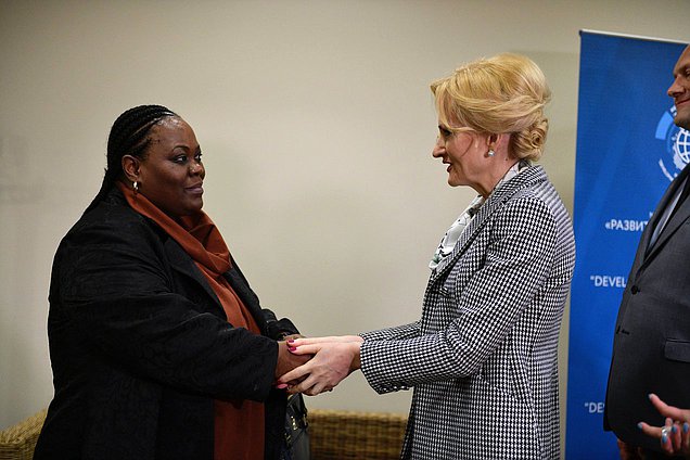 President of the Senate of the Kingdom of Lesotho Mamonaheng Mokitimi and Deputy Chairwoman of the State Duma Irina Iarovaia