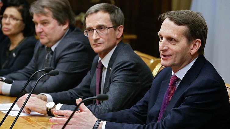 Встреча Председателя Государственной Думы Федерального Собрания Российской Федерации С.Е. Нарышкина с делегацией парламентской фракции партии социалистов Республики Молдова.