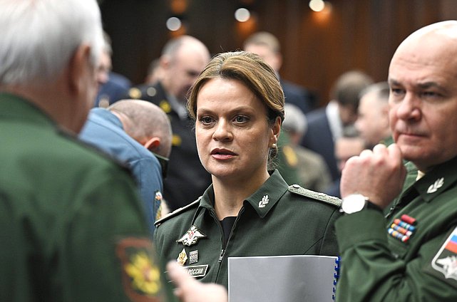 Статс-секретарь - заместитель Министра обороны РФ, Председатель государственного фонда поддержки участников специальной военной операции «Защитники Отечества» Анна Цивилева. Фото: пресс-служба Президента РФ