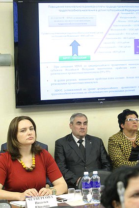 "Круглый стол" Комитета Государственной Думы по труду. социальной политике и делам ветеранам на тему "О предложениях Минтруда России по поэтапному повышению минимального размера оплаты труда".